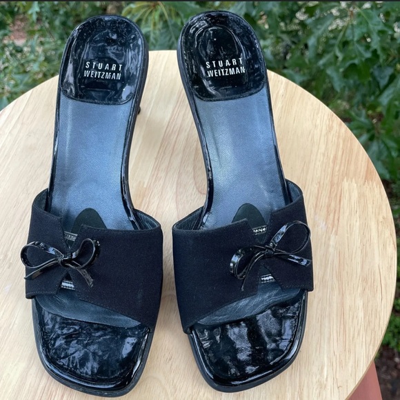 Stuart Weitzman Kitten Mule Heels - Picture 1 of 4